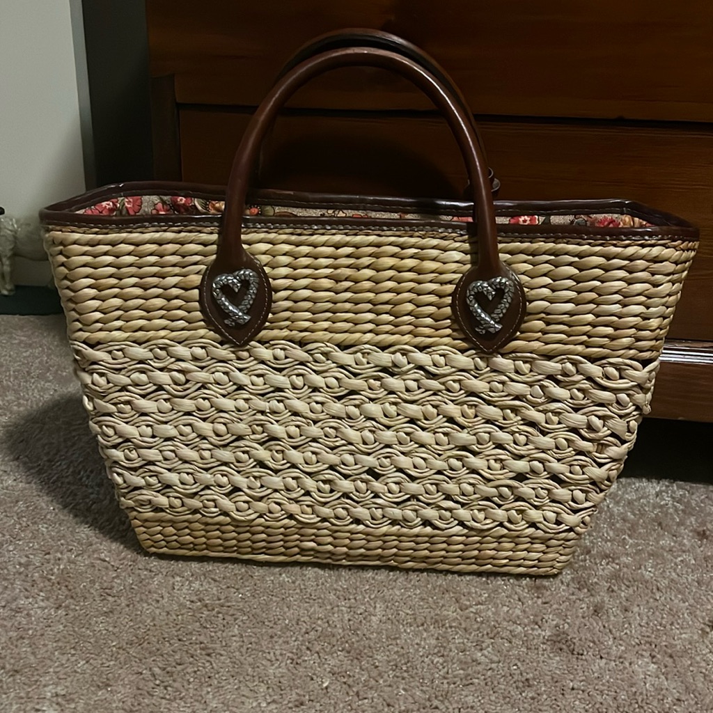 Gently Used Brighton Straw Handbag.